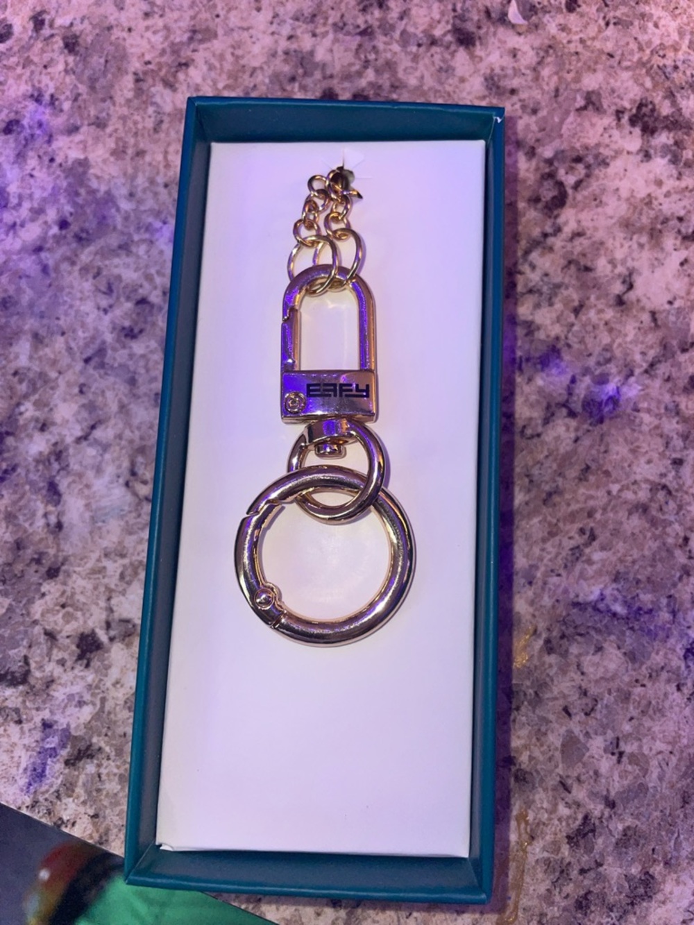 Effy Goldtone Interlocking bag charm